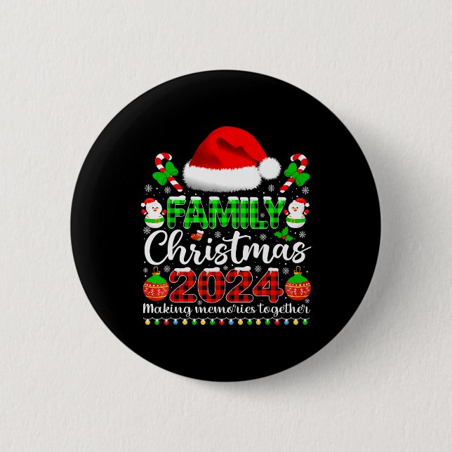Weihnachten 2024 Weihnachten Weihnachten Pajamas B Button (Vorderseite)