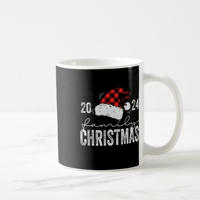 Weihnachten 2024 Weihnachtsmannmütze Kariert Buffa Kaffeetasse (Rechts)