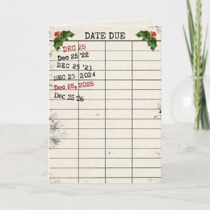 Weihnachten 2025 Bibliothekskarte