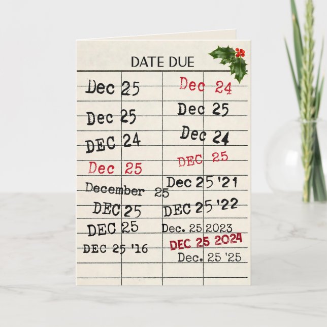 Weihnachten 2025 Bibliothekskarte (Vorderseite)