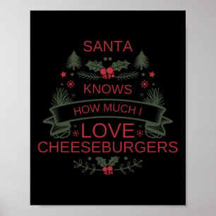 Weihnachten 2025 Cheeseburgers Shirt Spaß für Comf Poster