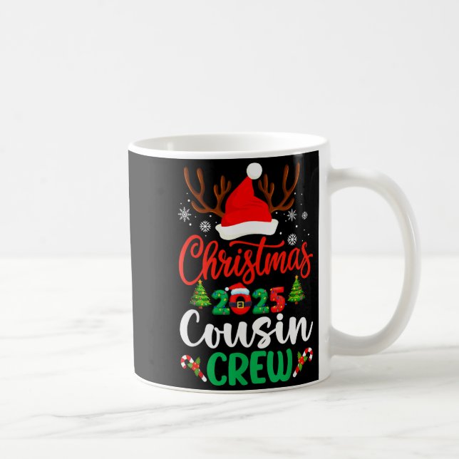 Weihnachten 2025 Cousin Crew Pyjamas Xmas Lichter  Kaffeetasse (Rechts)