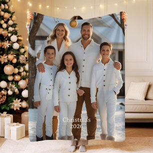 Weihnachten 2025 Familien-Sherpa-Decke mit individ Sherpadecke