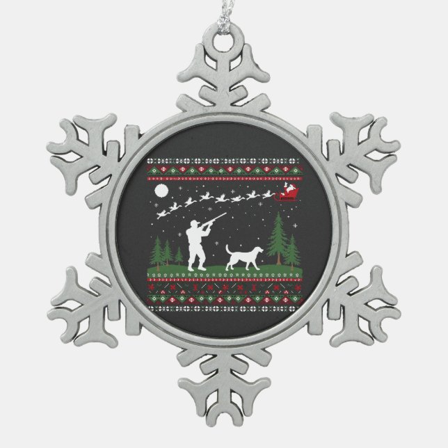 Weihnachten 2025, schneeflocken Zinn-Ornament (Vorderseite)