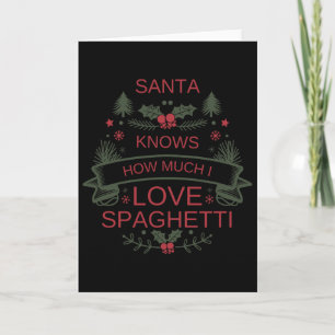 Weihnachten 2025 Spaghetti Shirt Spaß für Komfort Karte