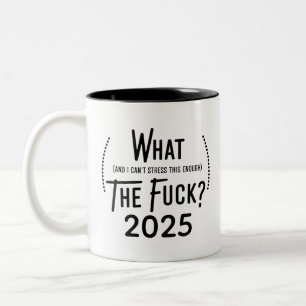 Weihnachten 2025 Was und ich kann das nicht genug Zweifarbige Tasse