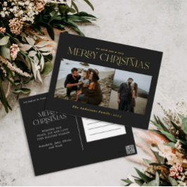Weihnachten 2 Foto botanisch-floral Folien Feiertagspostkarte