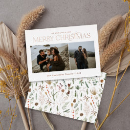 Weihnachten 2 Foto botanische Blumenfolie Folien Feiertagskarte