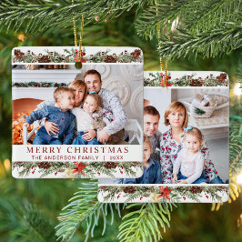 Weihnachten 2 Foto Rustikales Botanisches Wald Keramikornament