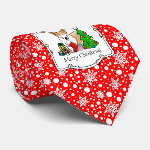 Weihnachten 2 Pembroke Welsh Corgi (rot 1) Baum Ni Krawatte