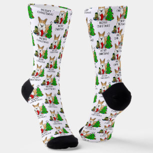 Weihnachten 2 Pembroke Welsh Corgi (rot 1) Baum Ni Socken
