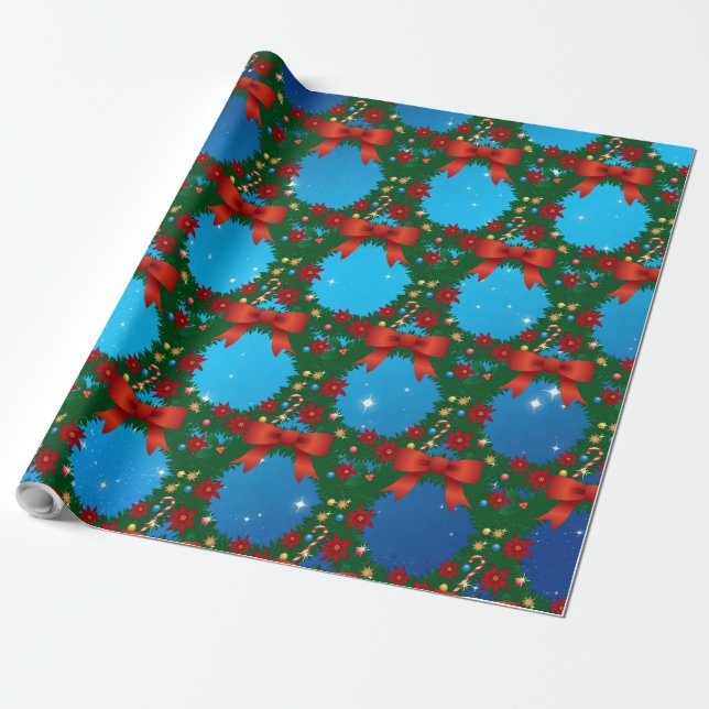 Weihnachten (30"X60"): Wraath Wrapping Paper Geschenkpapier (Ungerollt)