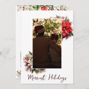 Weihnachten 3 Foto Aquarell botanische Blumen Einladung