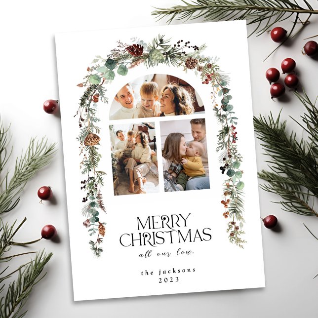 Weihnachten 3 Foto Collage Lotus Pods Urlaubskarte (Von Creator hochgeladen)