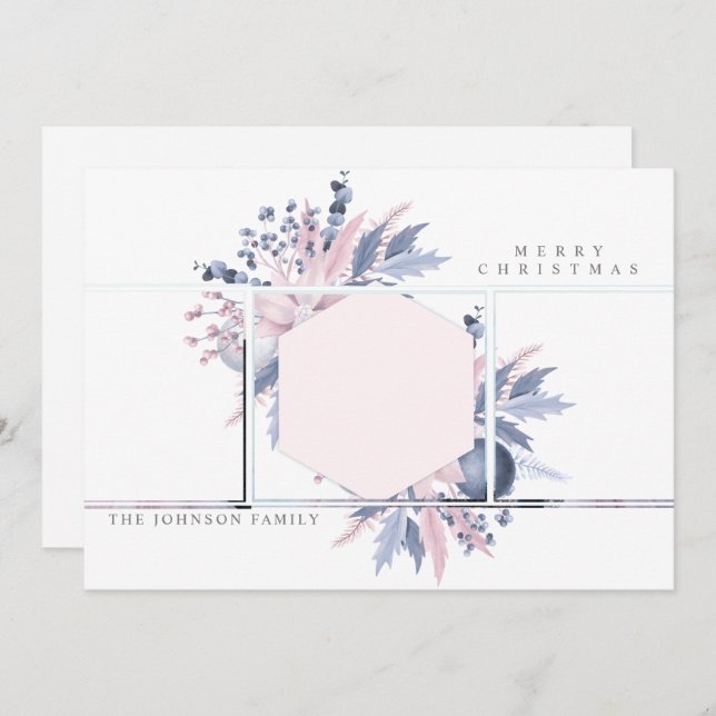 Weihnachten 3 Foto Collage Weihnachtskarte Einladung (Vorne/Hinten)