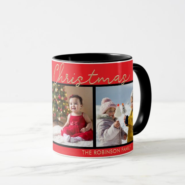 Weihnachten 3 Fotos Galerie Rotes Meer Tasse (VorderseiteRechts)