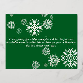 Weihnachten 4,25" x 5,6" Foil Holiday Post Car Folien Feiertagspostkarte