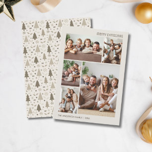 Weihnachten 5 Foto-Collage Familie Neutral