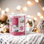 Weihnachten 5 Fotos Gitter beste Oma magenta karie Kaffeetasse<br><div class="desc">Beste Großmutter aller Zeiten! Fröhliche Weihnachten mit fröhlichem und hellen Schnee 5 Fotos Gitter Collage rosa Magenta und weiß karierten Flanell und hoffnungsvoll und Liebe Schrift Typografie. Fügen Sie Ihr Monogramm hinzu.</div>