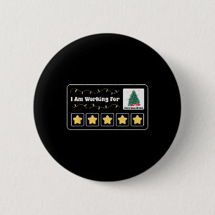 Weihnachten 5 Sterne Weihnachtsbaum Ich arbeite fü Button