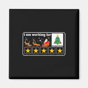 Weihnachten 5 Sterne Weihnachtsbaum Ich arbeite fü Magnet