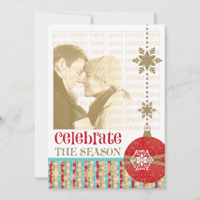 Weihnachten 5 x 7 Fotokarten (Vorderseite)