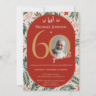 Weihnachten 60. Geburtstag Einladung