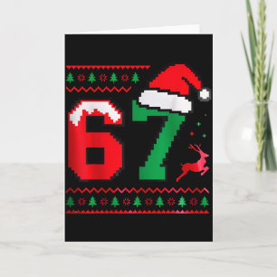 Weihnachten 67 hässlicher Pullover Nummer 67 Desig Karte