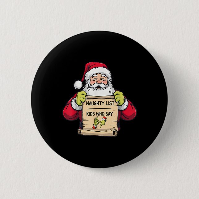 Weihnachten 67 Lustiger Santa 67 Sechs Sieben 6 7  Button (Vorderseite)