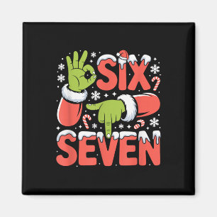 Weihnachten 67 Lustiges Meme Xmas Six Seven Santa Magnet