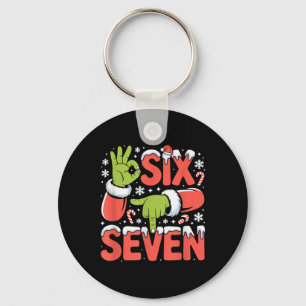 Weihnachten 67 Lustiges Meme Xmas Six Seven Santa Schlüsselanhänger