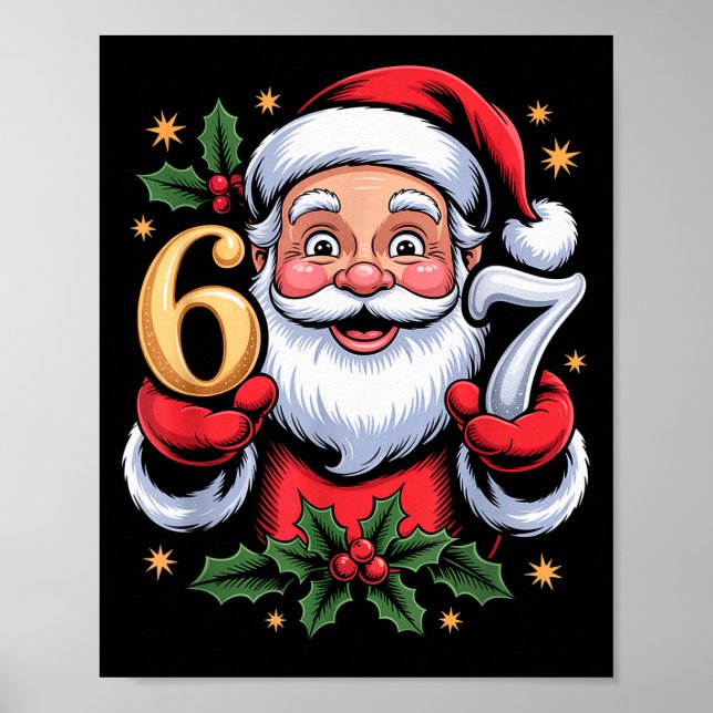 Weihnachten 67 Lustiges Xmas Sechs Sieben hässlich Poster (Vorne)