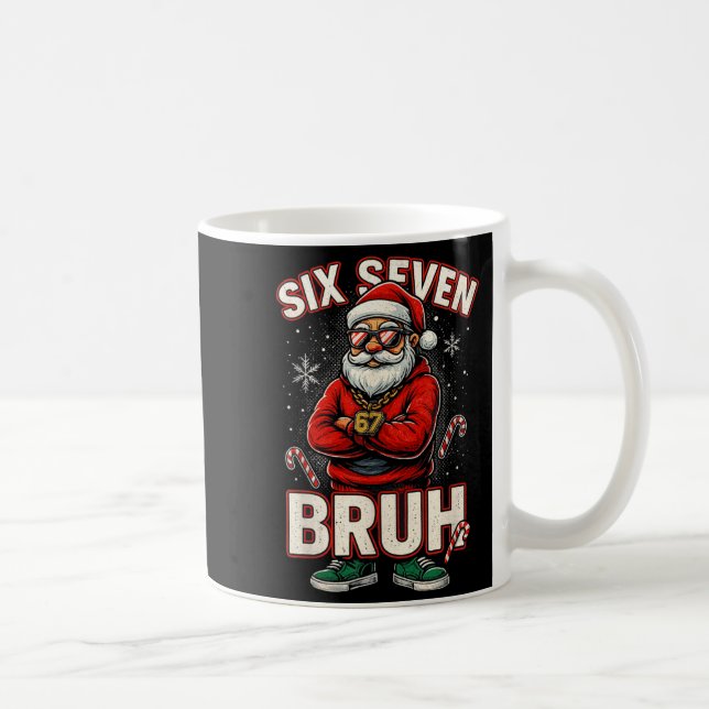 Weihnachten 67 Meme Design Lustig Sechs Sieben Hän Kaffeetasse (Rechts)