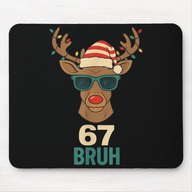 Weihnachten 67 Meme Design Lustig Six Seven Hände  Mousepad (Vorne)