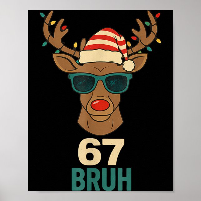 Weihnachten 67 Meme Design Lustig Six Seven Hände  Poster (Vorne)