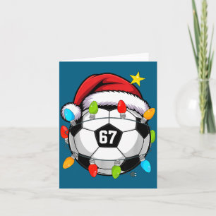 Weihnachten 67 Meme Fußball Santa Hut Lustiges Xma Karte