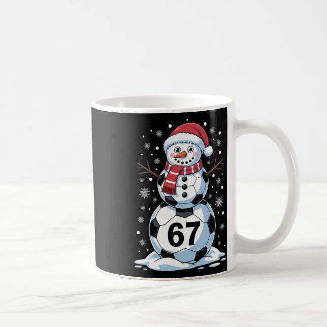 Weihnachten 67 Meme Fußball Schneemann Baum Lustig Kaffeetasse (Rechts)