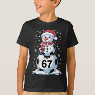 Weihnachten 67 Meme Fußball Schneemann Baum Lustig T-Shirt