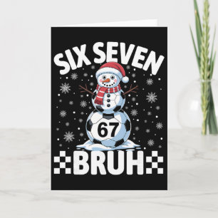 Weihnachten 67 Meme Fußball Schneemann Bruh Lustig Karte