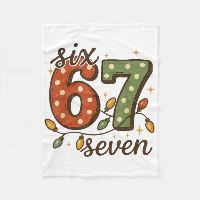 Weihnachten 67 Meme Six Seven 6-7 Lustiger Interne Fleecedecke (Vorderseite)