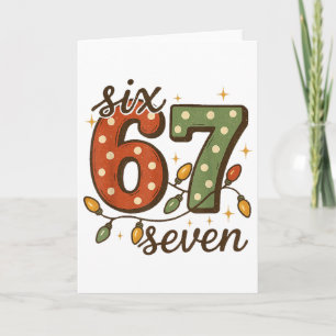 Weihnachten 67 Meme Six Seven 6-7 Lustiger Interne Karte