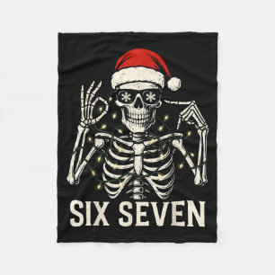 Weihnachten 67 Meme Skelett Mit Santa Hut Für Männ Fleecedecke