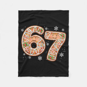 Weihnachten 6 7 Sechs Sieben Lustig 67 Meme Lebkuc Fleecedecke
