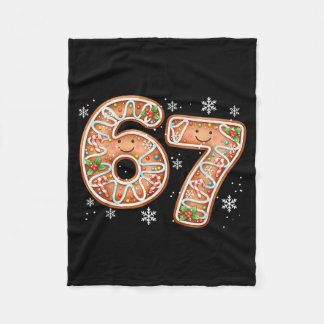 Weihnachten 6 7 Sechs Sieben Lustig 67 Meme Lebkuc Fleecedecke