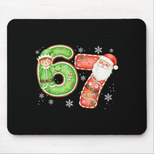 Weihnachten 6 7 Sechs Sieben Lustig 67 Meme Santa Mousepad