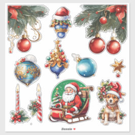 Weihnachten_6 - Vinyl-Sticker nach Maß geschnitten Aufkleber