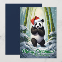 Weihnachten 7 Panda, Happy Holidays, Weihnachtskar