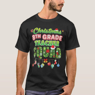 Weihnachten 8. Klasse Lehrer Squad Merry Pine Tree T-Shirt