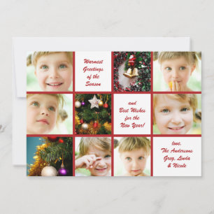 Weihnachten 9-Foto Graph Holiday Card