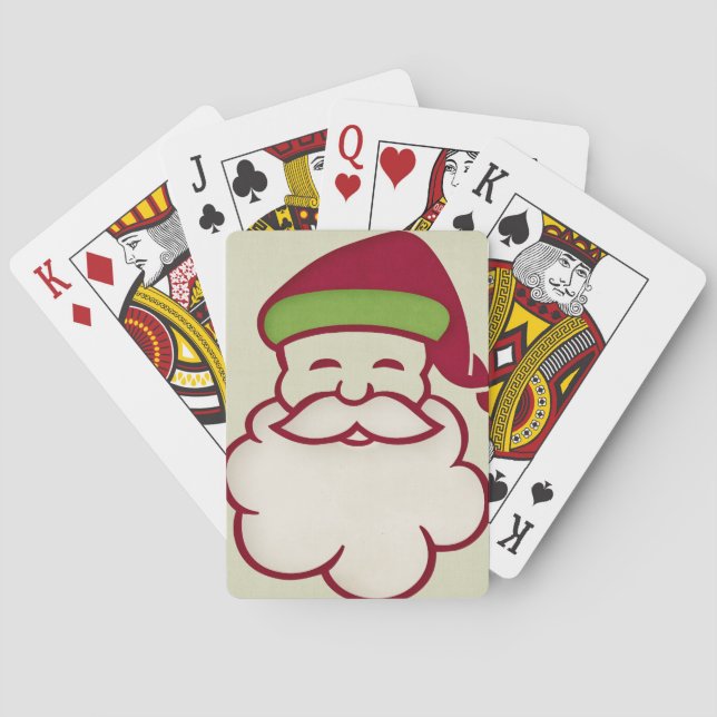 Weihnachten 9 : Santa Face Spielkarten 1 (Rückseite)